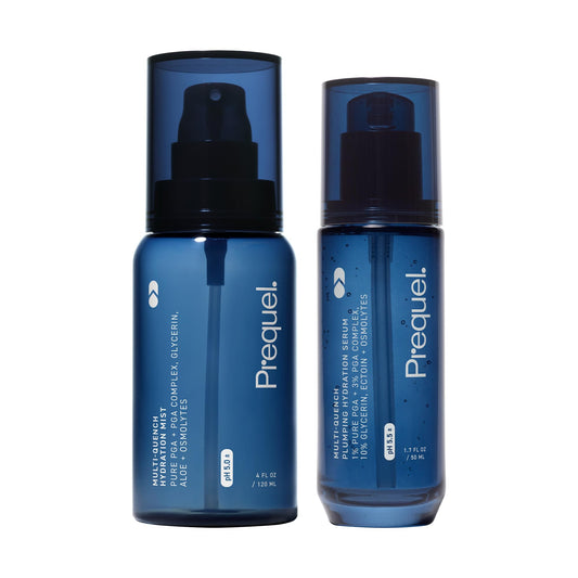 Prequel Skin Multi-Quench Hydration Mist + Plumping Hydration Serum Bundle, Facial Mist and Hydrating Serum Set