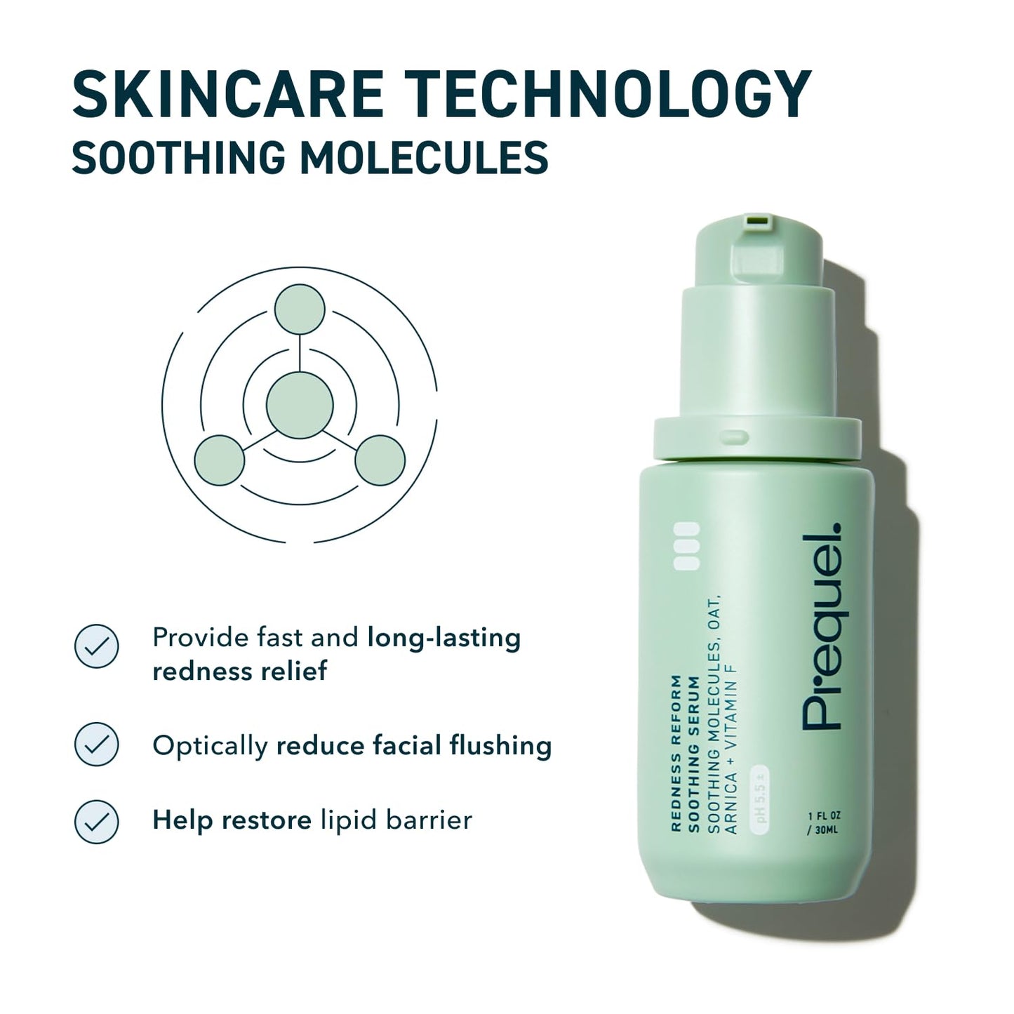 Prequel Skin Redness Reform, Calming Serum for Face. Advanced Clinical Optical Corrector for Redness and Discomfort. Soothing Face Serum with Oat Extract for Sensitive Skin. 1oz Pump (Pack of 2)