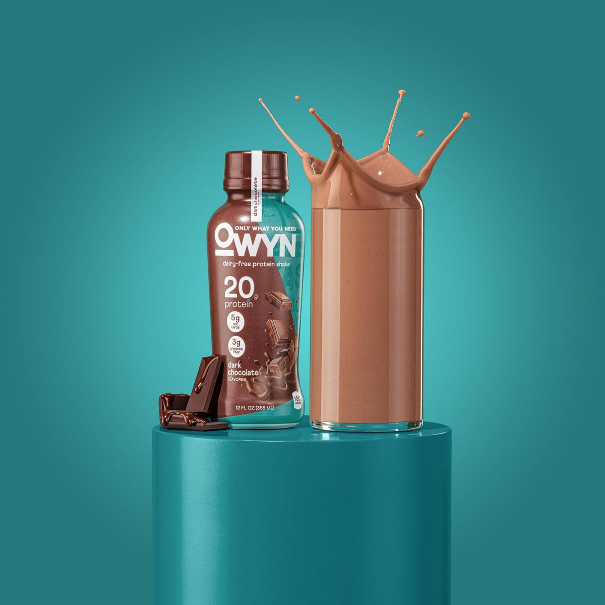 OWYN Only What You Need Dark Chocolate Flavored 20g Protein Shake, 12 Ct
