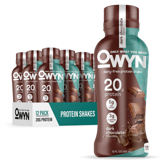 OWYN Only What You Need Dark Chocolate Flavored 20g Protein Shake, 12 Ct